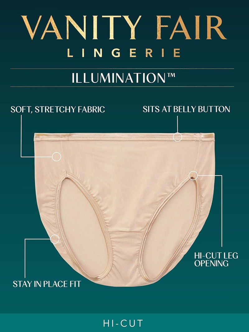 Vanity Fair Women's Illumination Hi Cut Panty in Gallahad Red - Image 4